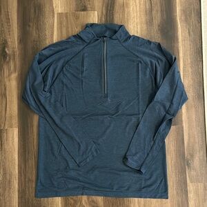 Lululemon Men's Blue Quarter-Zip Pullover, size XL
